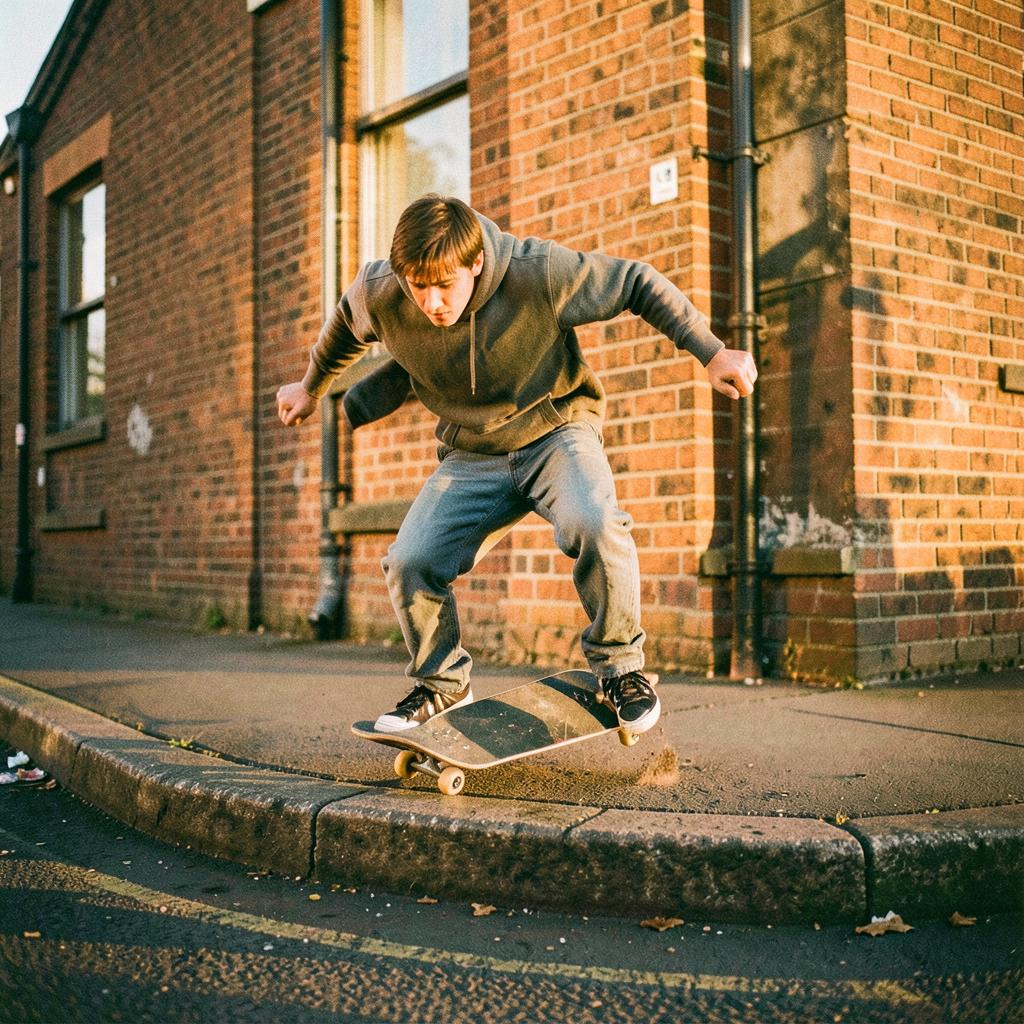 Leon skating in Bristol