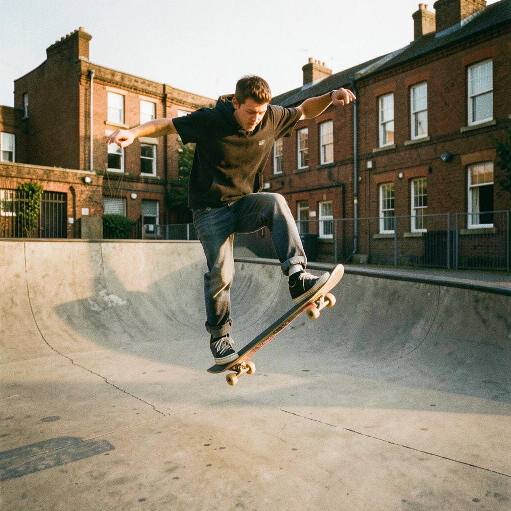 Jamie skating in Manchester