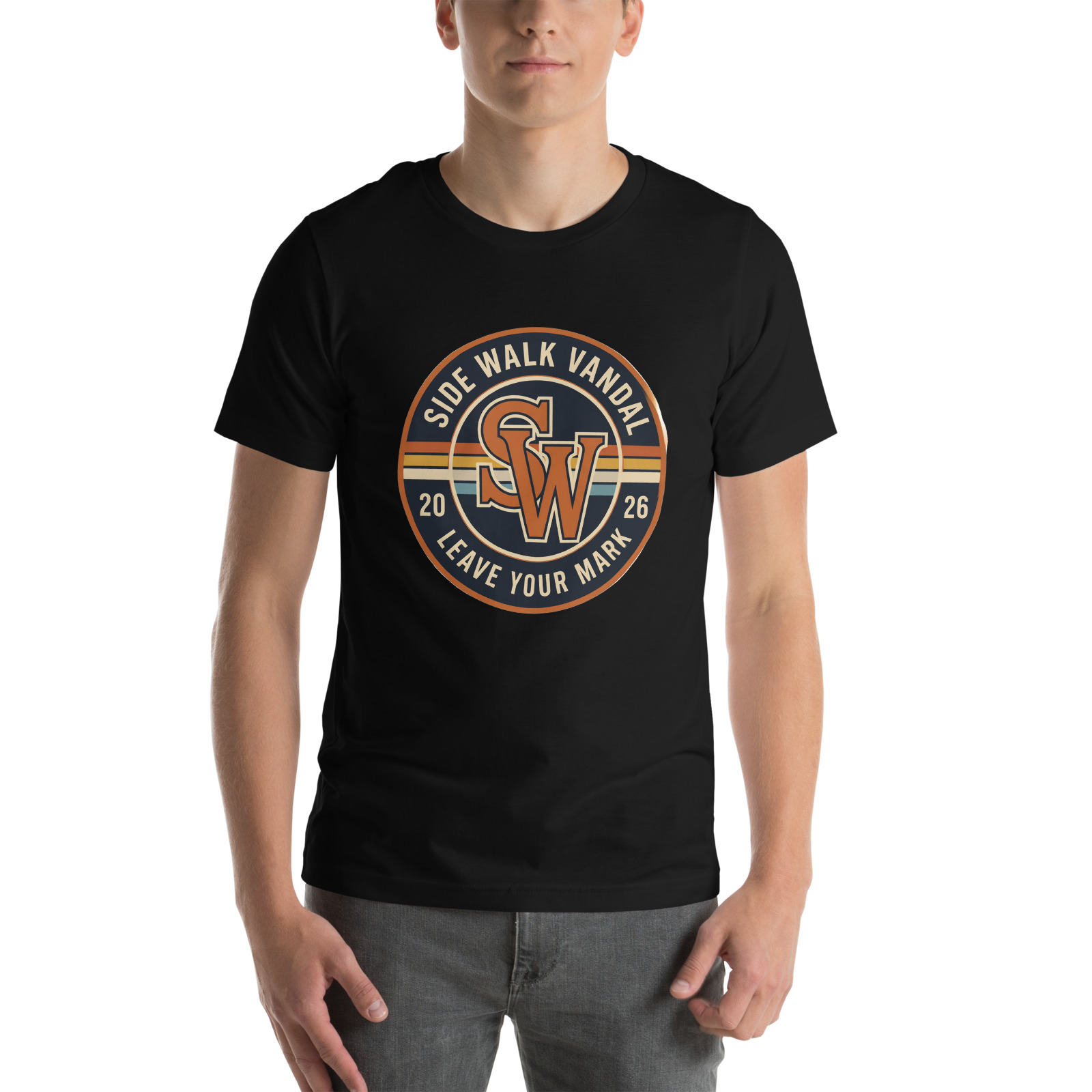 SW Monogram Badge Tee — Black
