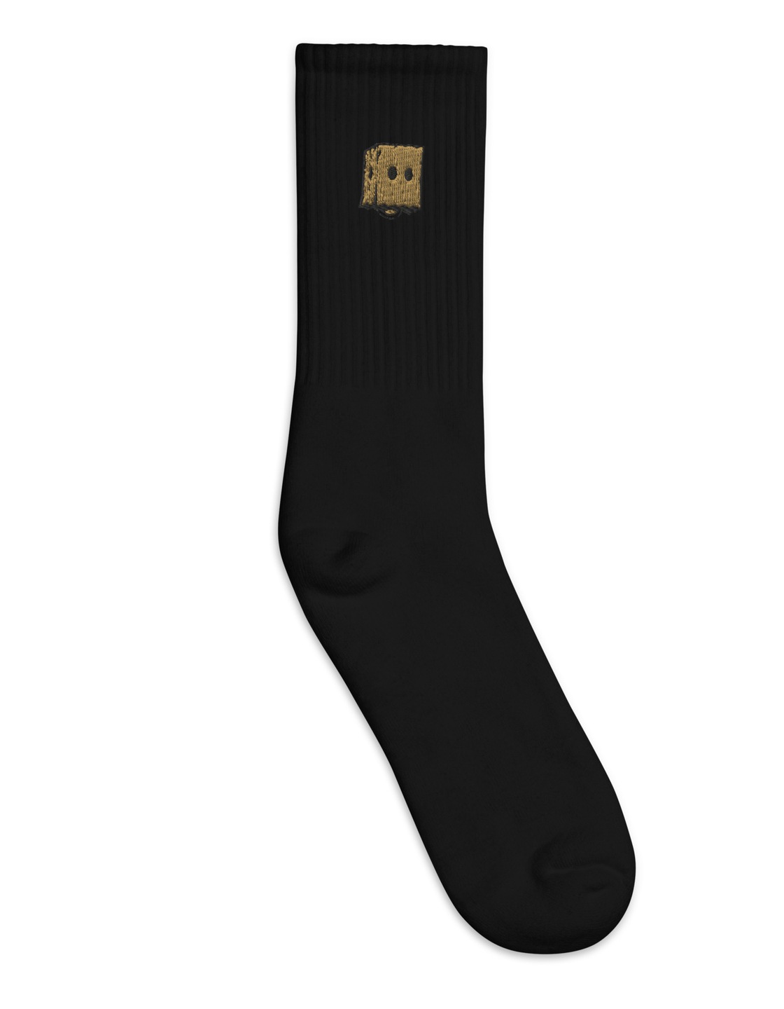 SideWalk Vandal Box Head Face Crew Socks — Black