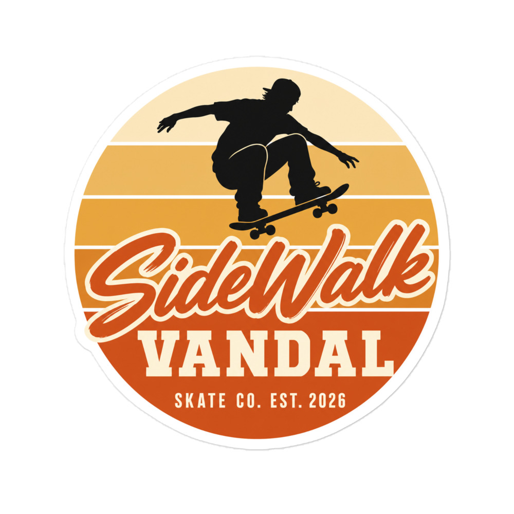 Sunset Skater Sticker — Multi