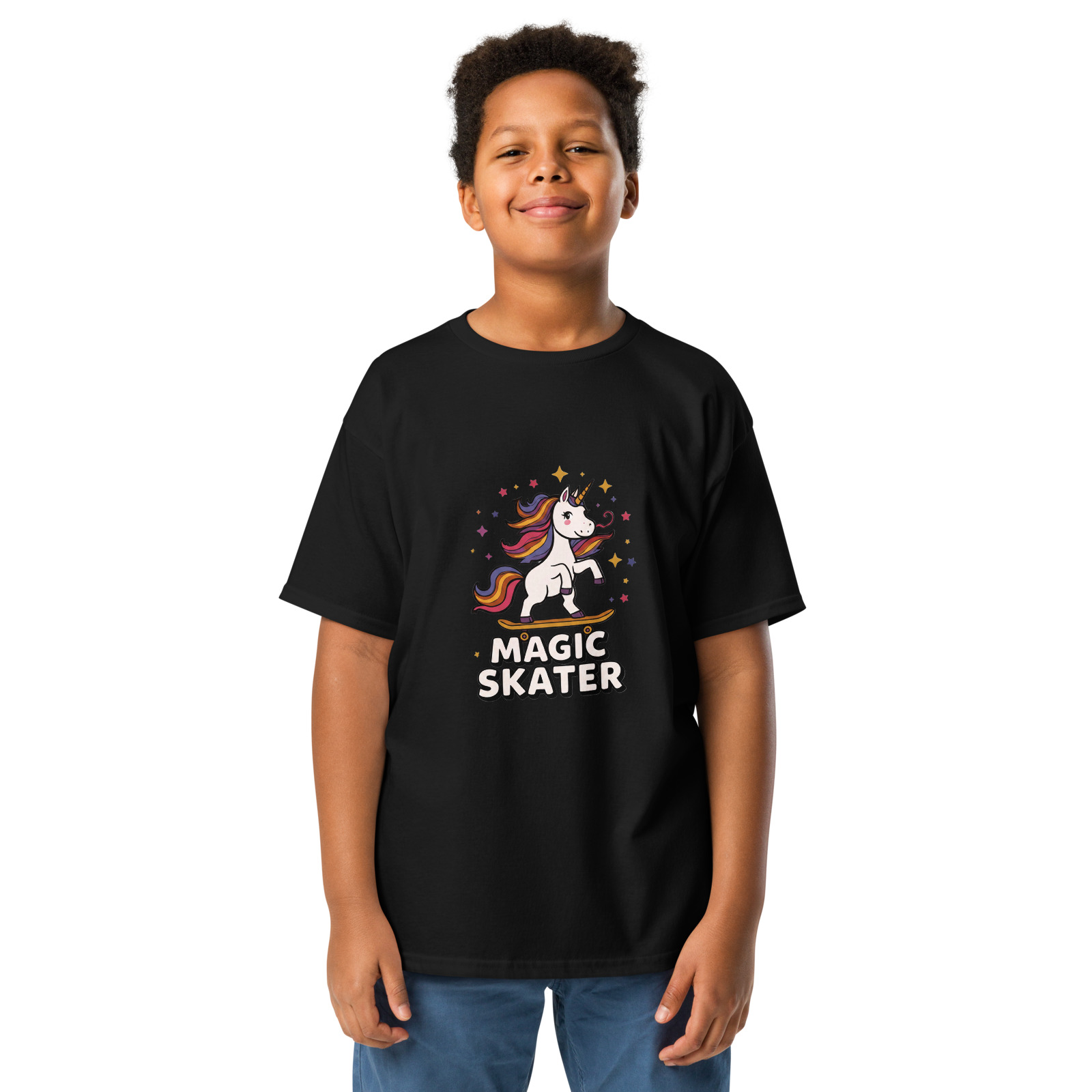 Magic Skater Tee — Black — Front view
