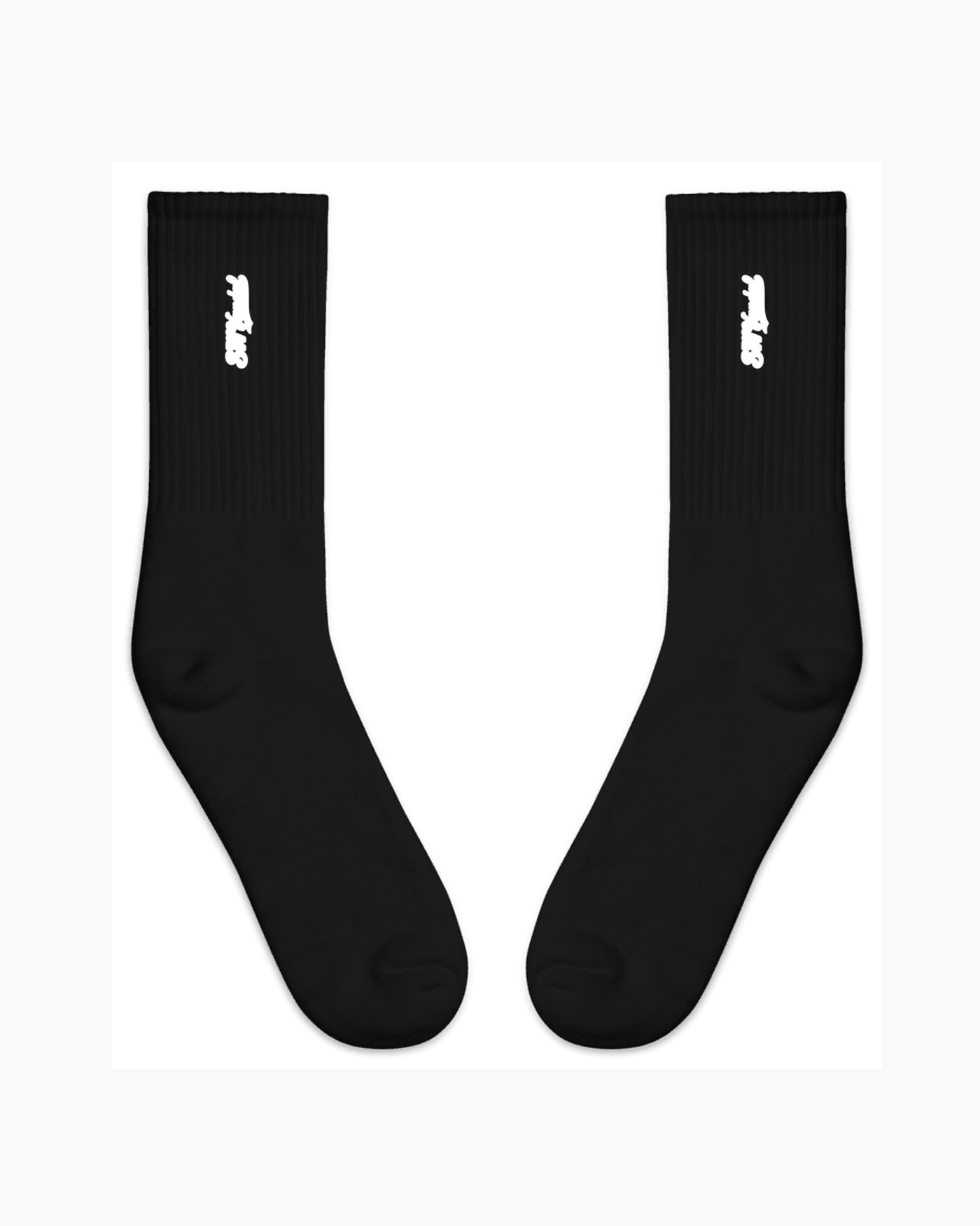 SWVandal Script Crew Socks — Black — Front view