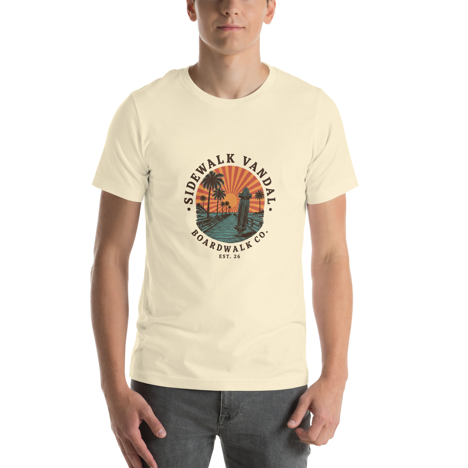 Boardwalk Co. Tee — Natural — Front view
