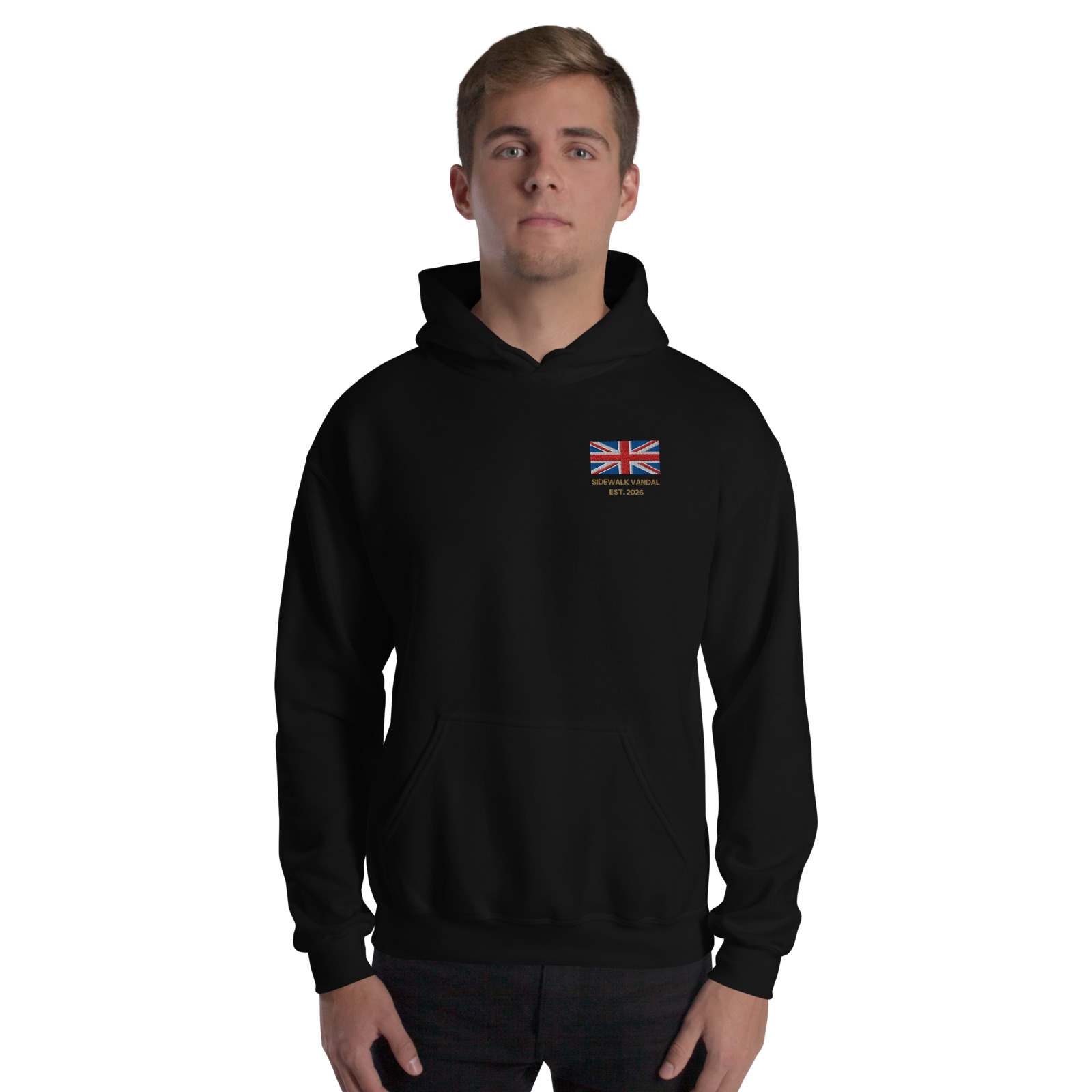 Union Jack Hoodie — Black