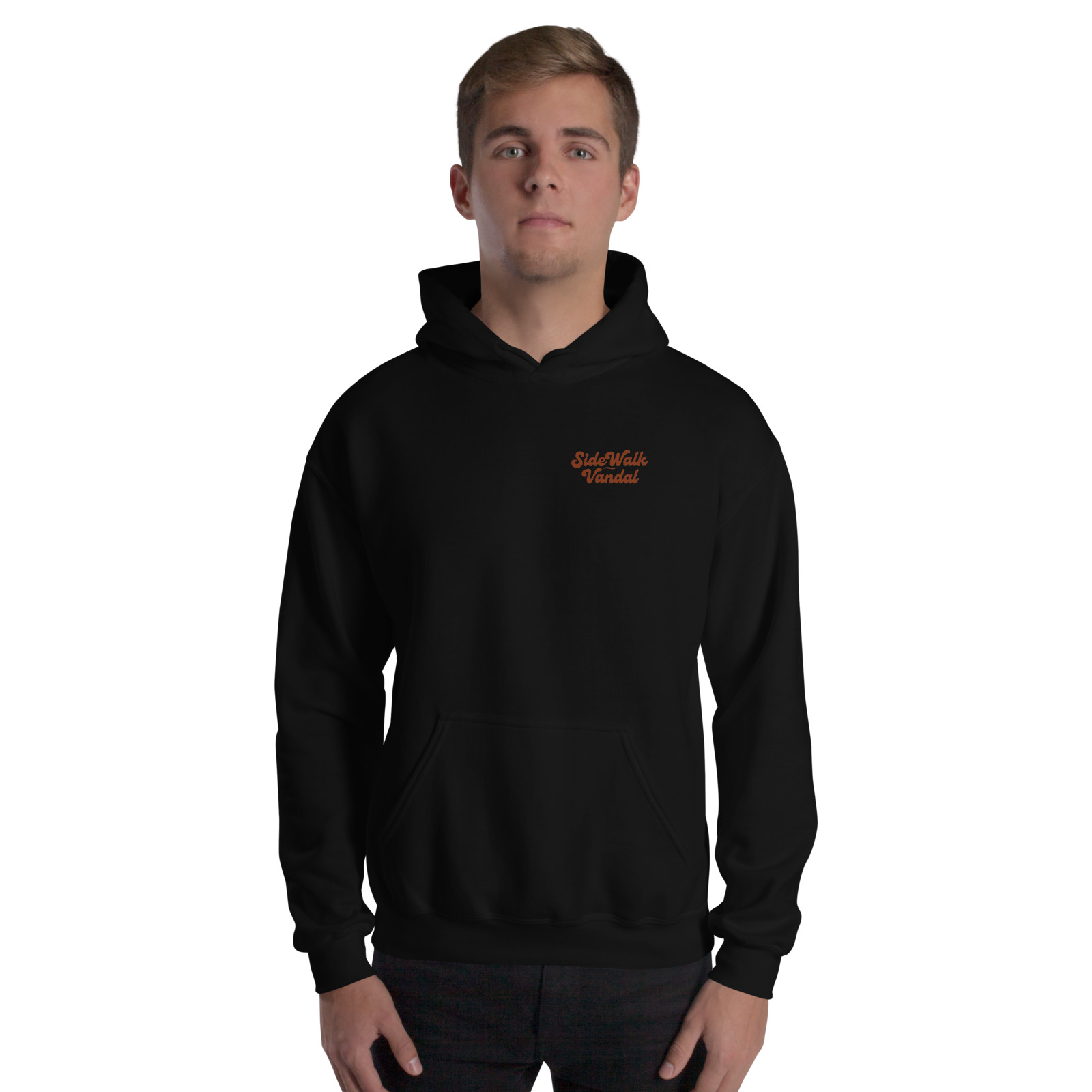 Summit Badge Hoodie — Black — Front view