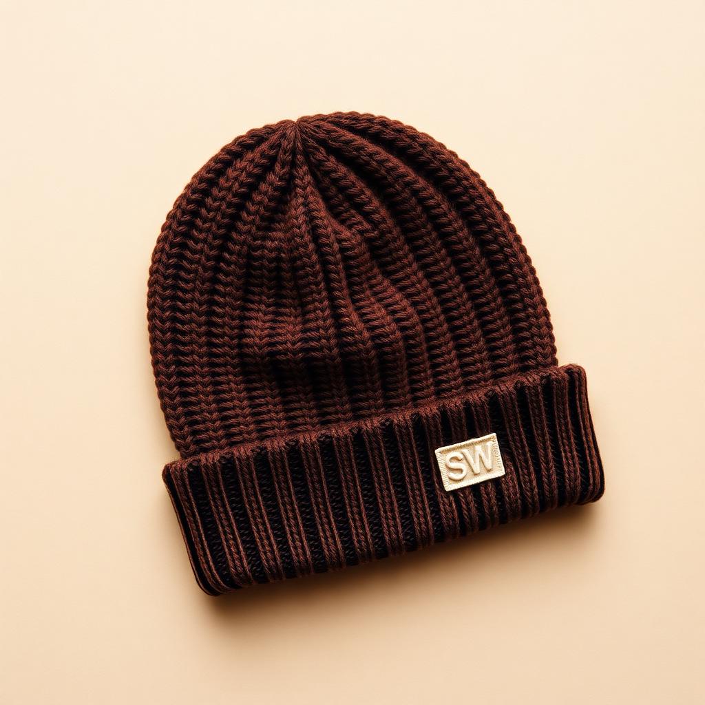 SW Monogram Beanie — Cocoa