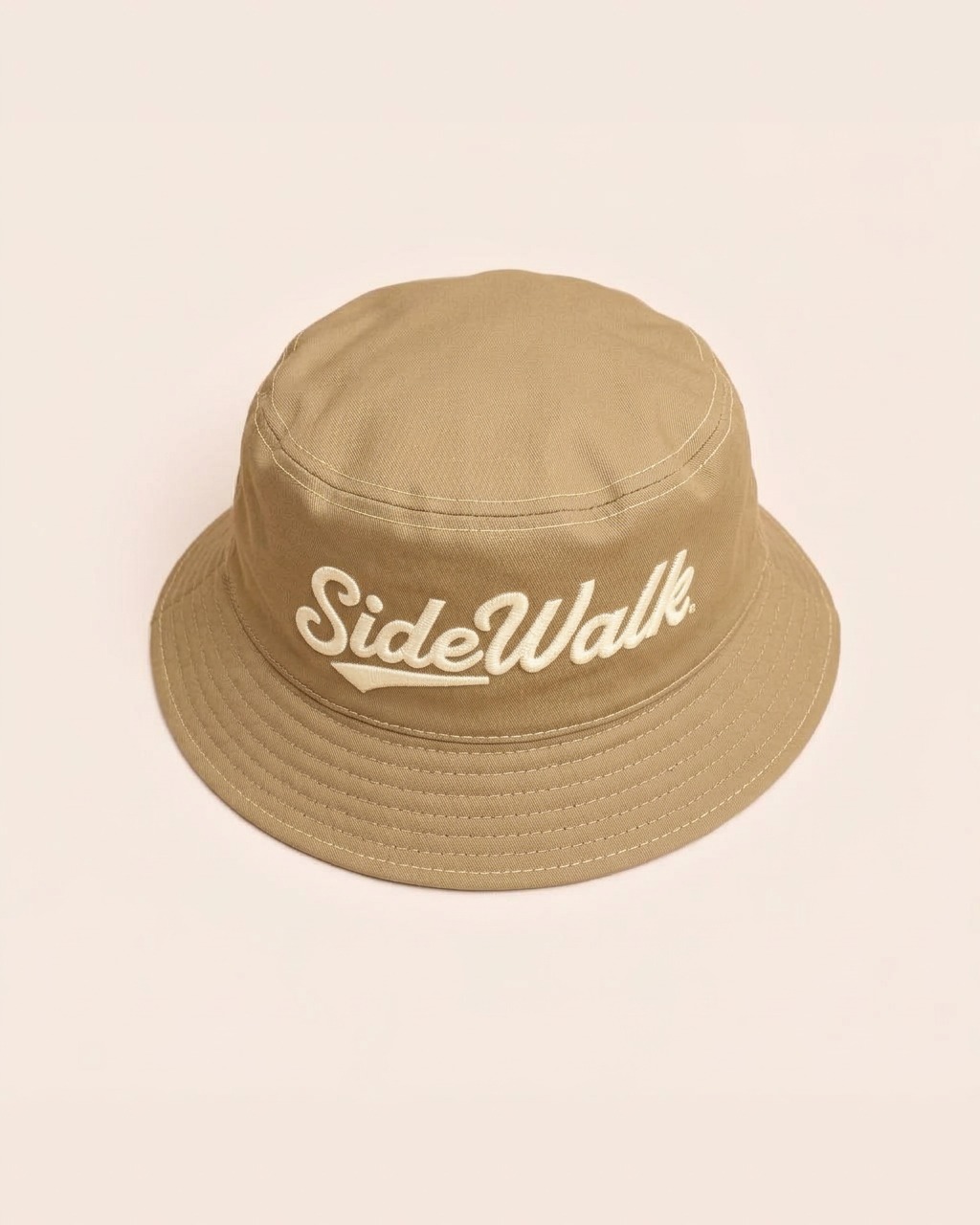 Script Wordmark Bucket Hat — Khaki