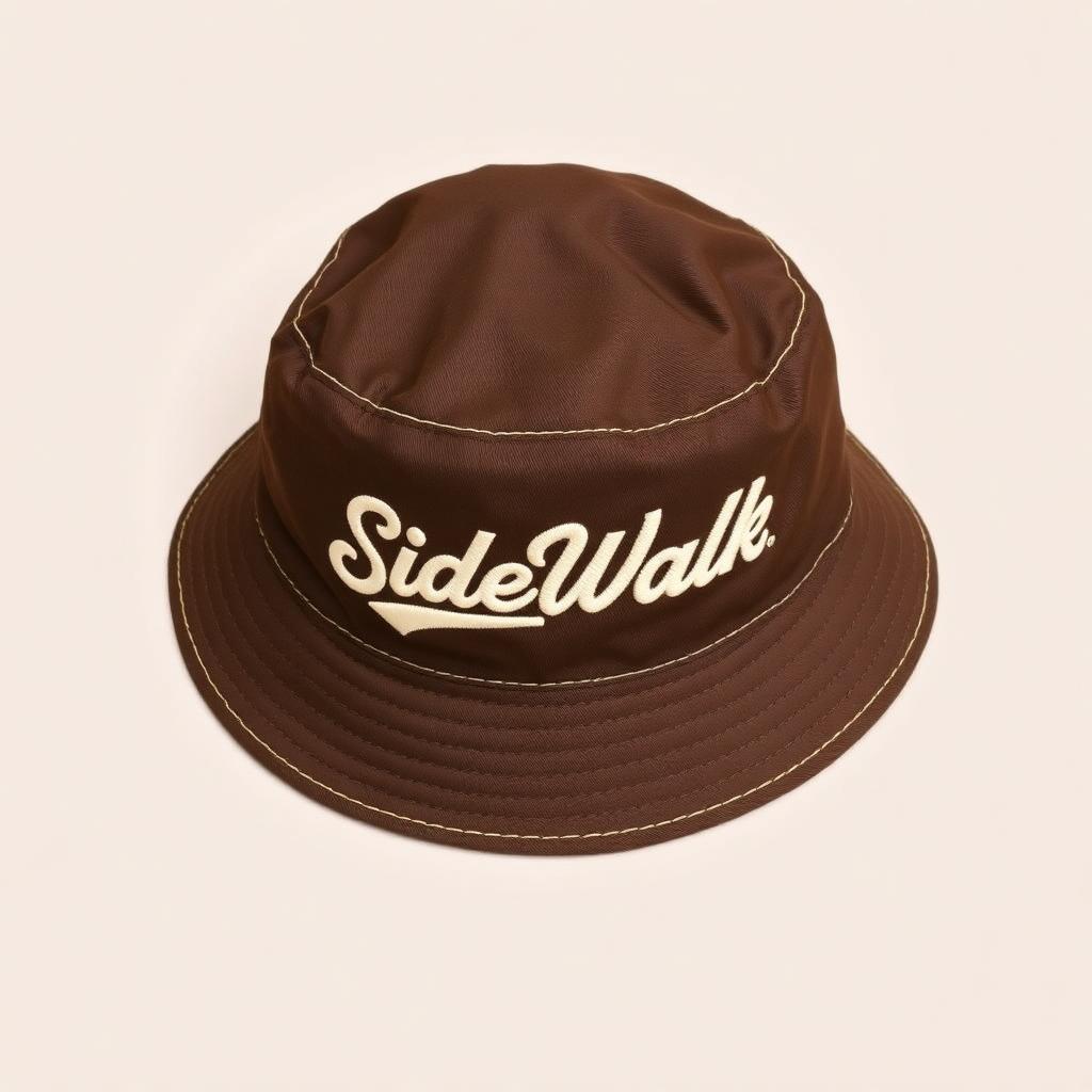 Script Wordmark Bucket Hat — Cocoa