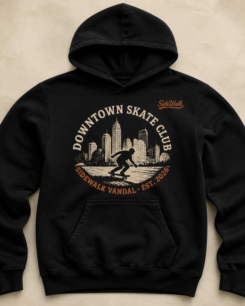 Downtown Skate Club Hoodie — Black