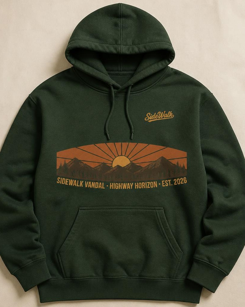 Highway Horizon Hoodie — Forest Green