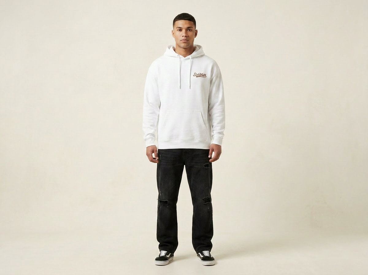 Summit Badge Hoodie — Bone