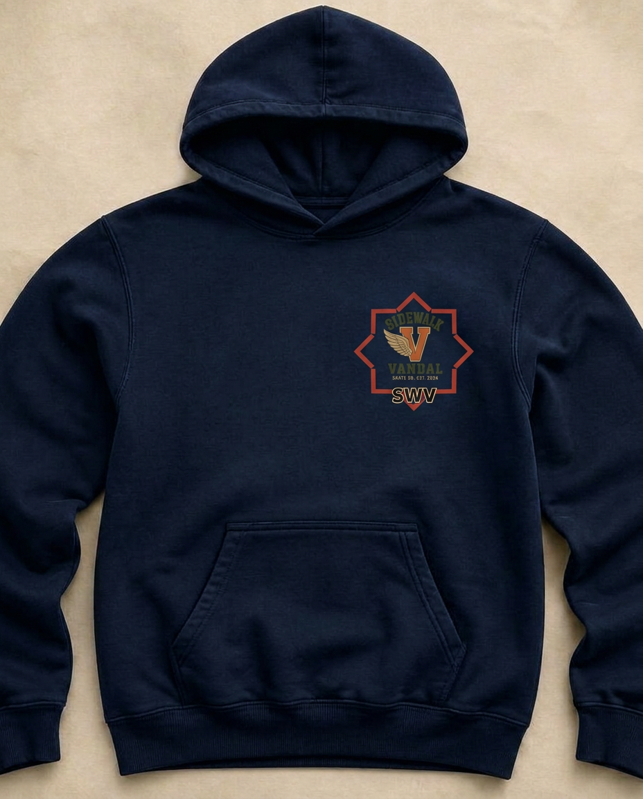 Wingline 26 Hoodie — Navy — Front view