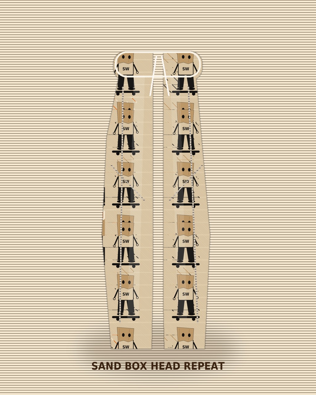 Box Head Repeat Wide-Leg Joggers — Sand — Front view