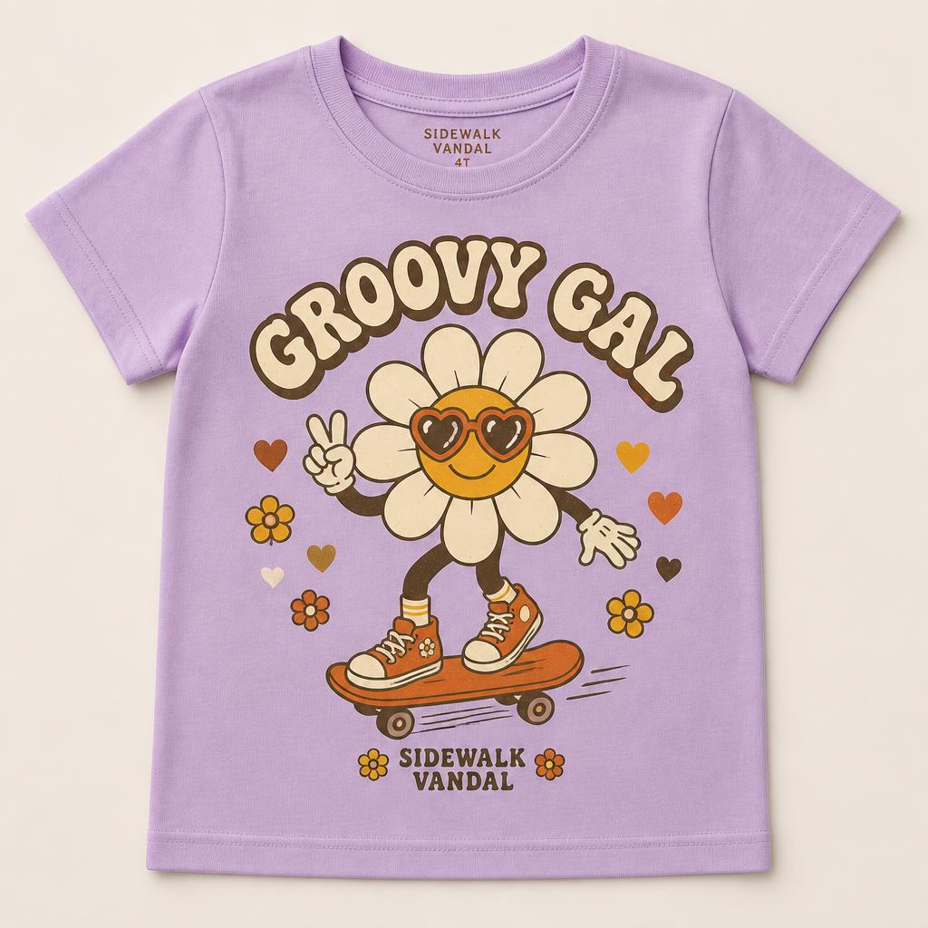 Groovy Gal Tee — Lavender