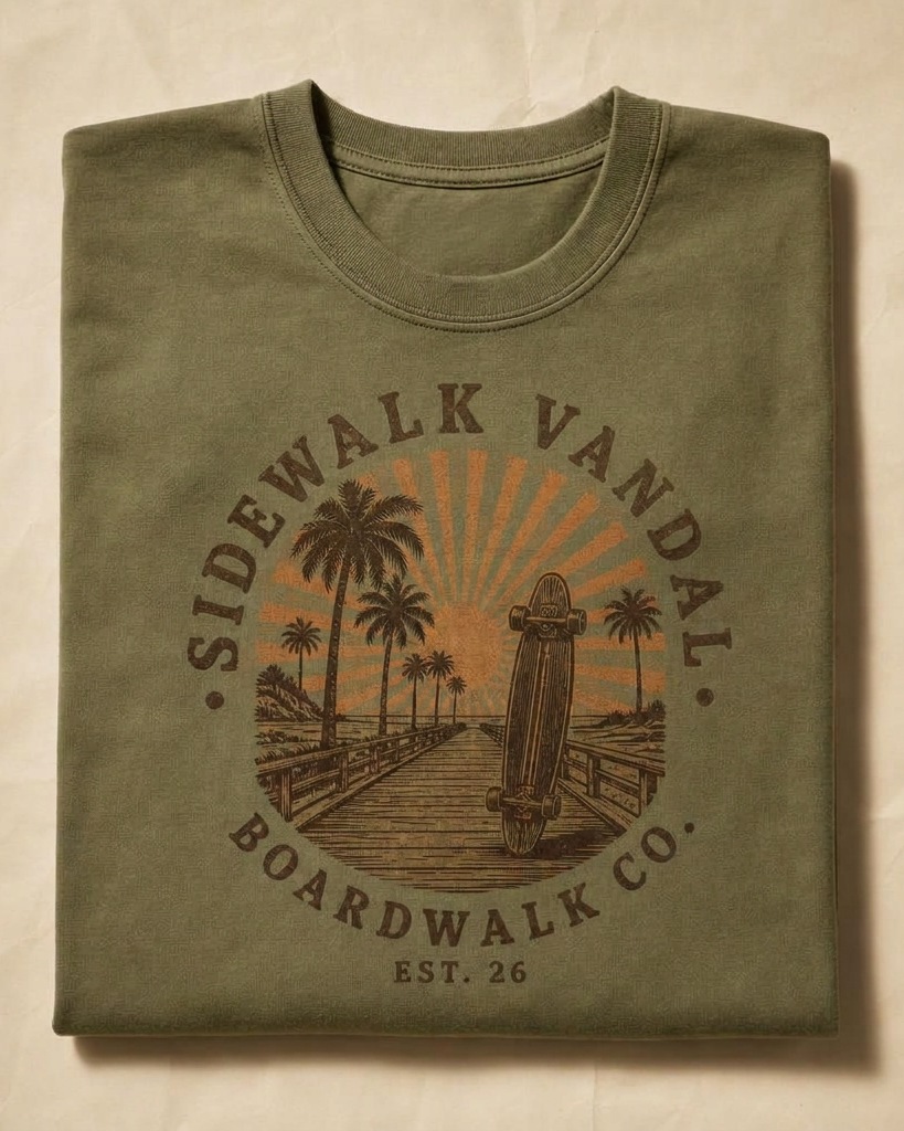 Boardwalk Co. Tee — Olive