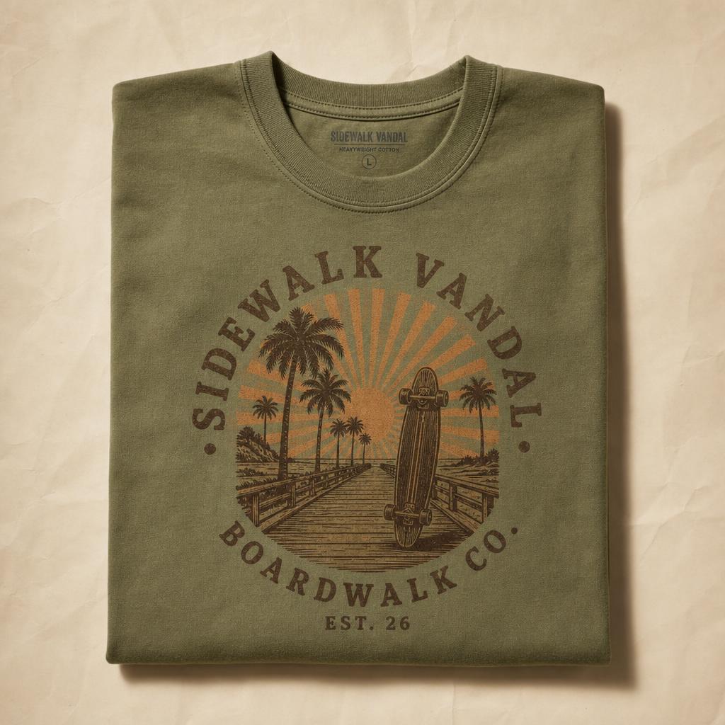 Boardwalk Co. Tee — Olive
