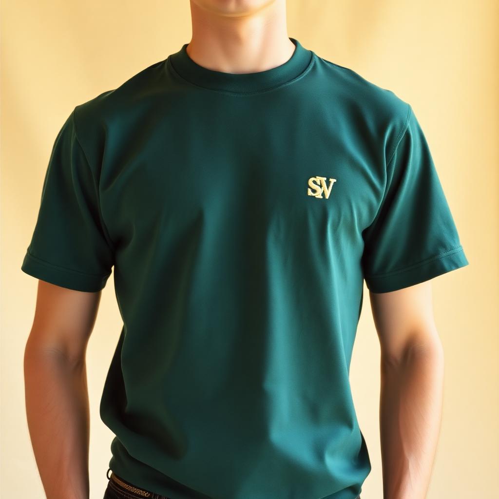 SW Monogram Badge Tee — Forest Teal