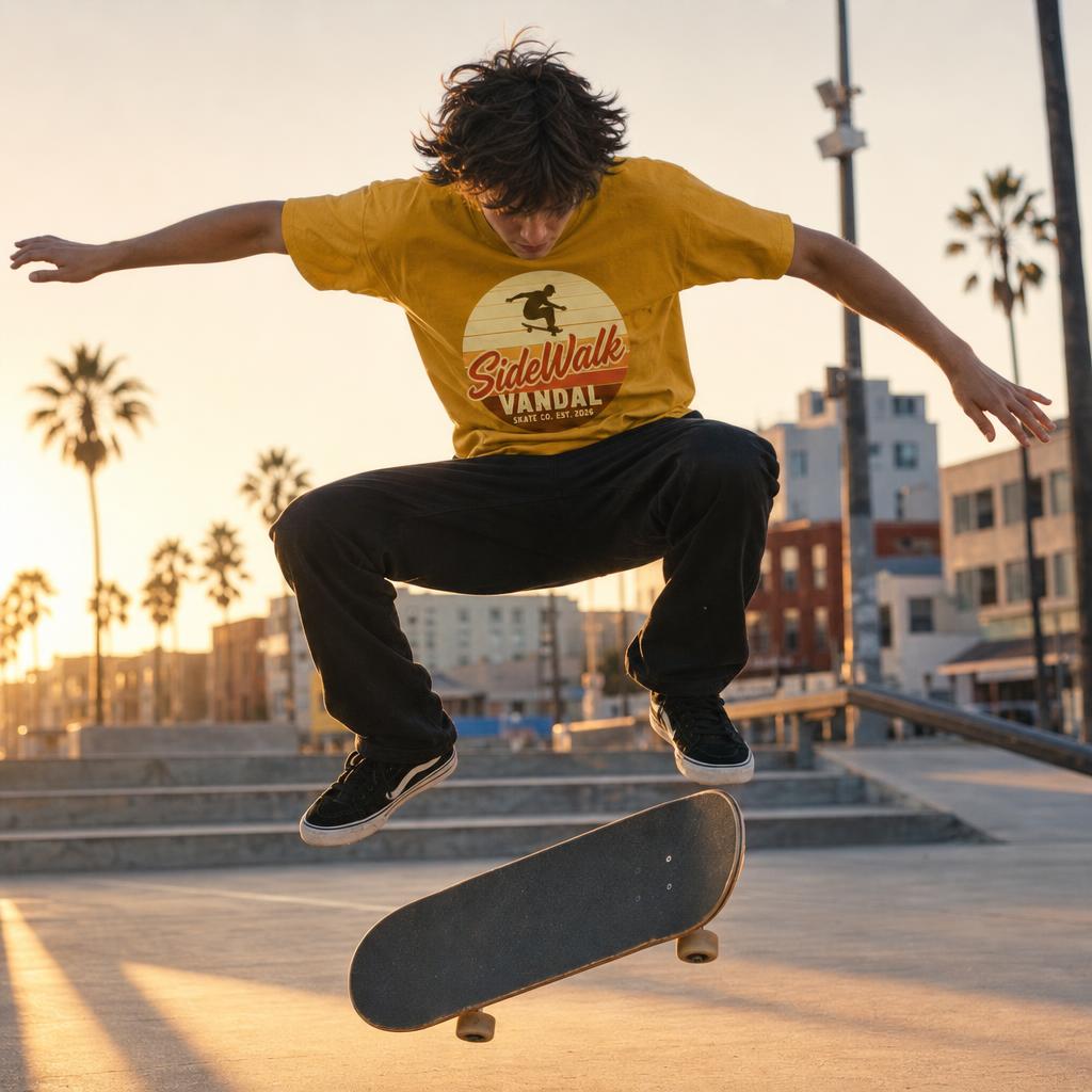 Sunset Skater Tee — Daisy