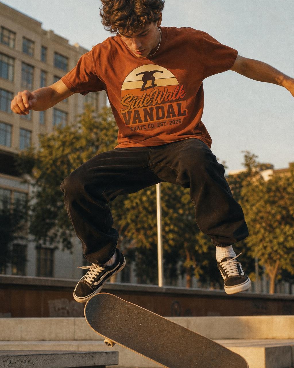 Sunset Skater Tee — Autumn
