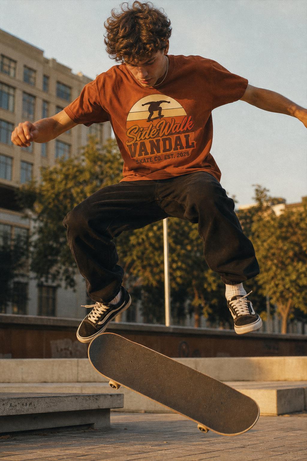 Sunset Skater Tee — Autumn