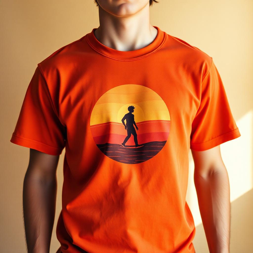 Sunset Skater Tee — Rust