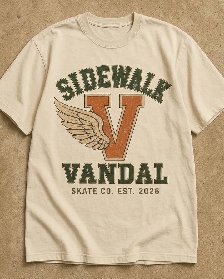 Varsity Wing V Tee — Natural